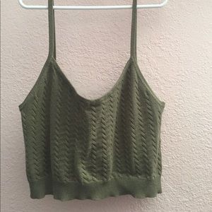 Olive crop top